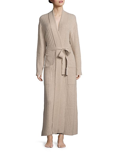 Arlotta Exclusively for Saks 5th Avenue - Long Cable Cashmere Robe