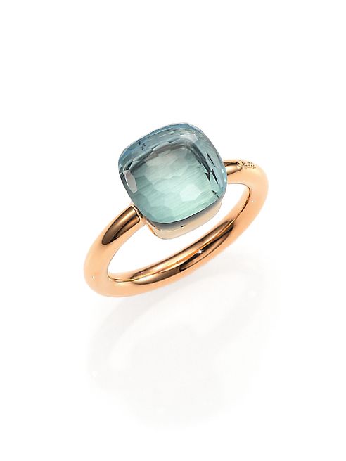 Pomellato - Nudo Blue Topaz & 18K Rose Gold Ring