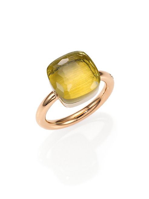 Pomellato - Nudo Lemon Quartz & 18K Rose Gold Large Ring