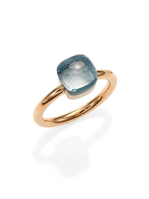 Pomellato - Nudo Blue Topaz & 18K Rose Gold Small Ring