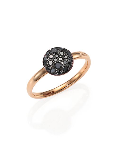 Pomellato - Sabbia Black Diamond & 18K Rose Gold Small Ring