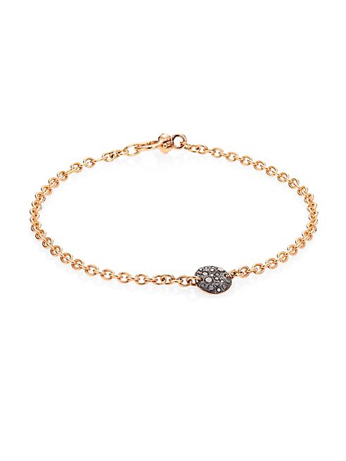 Pomellato - Sabbia Black Diamond & 18K Rose Gold Thin Bracelet