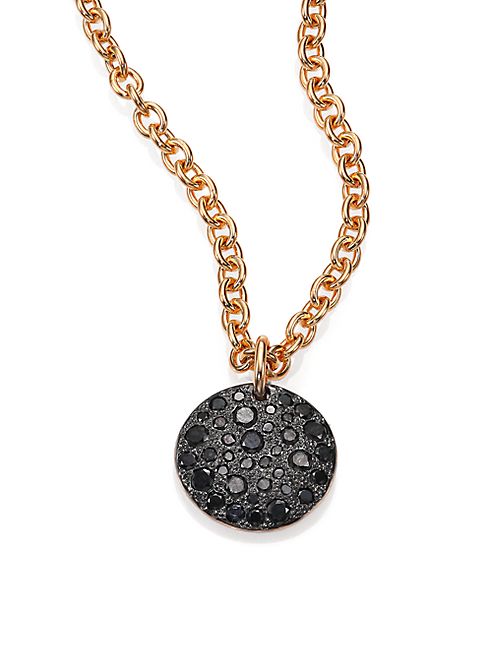 Pomellato - Sabbia Black Diamond & 18K Rose Gold Pendant