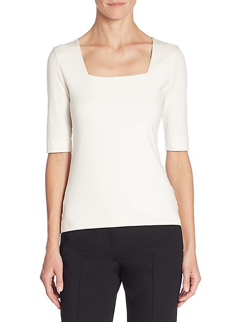 Akris punto - Elements Jersey Square Neck Top