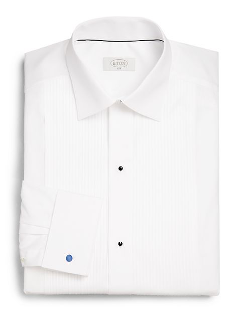 Eton - Slim-Fit French Cuff Pleated Dress Shirt