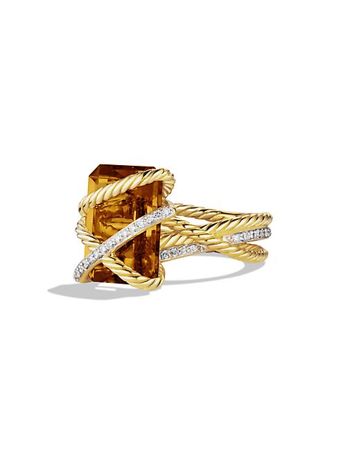 David Yurman - Cable Wrap Ring with Diamonds in Gold