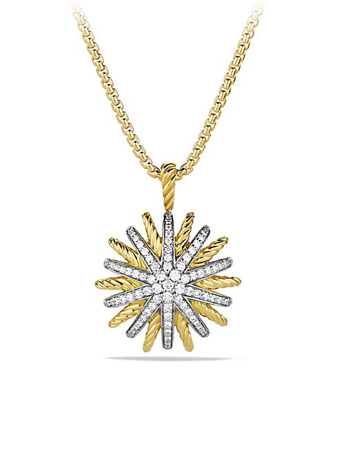 David Yurman - Starburst Medium Pendant with Diamonds on Chain