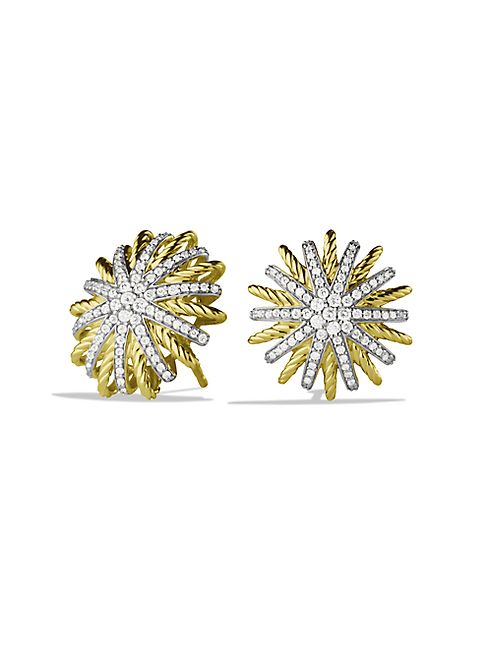 David Yurman - Starburst Small Earrings with Diamonds in Gold