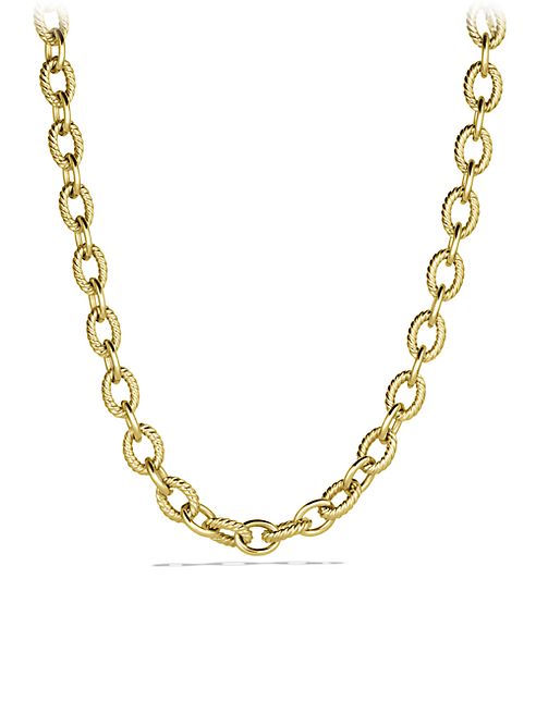 David Yurman - Oval Large Link Necklace in Gold