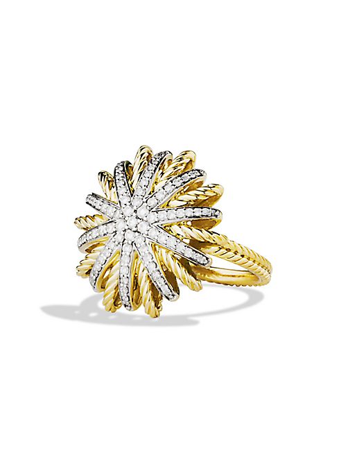 David Yurman - Starburst Ring with Diamonds in Gold