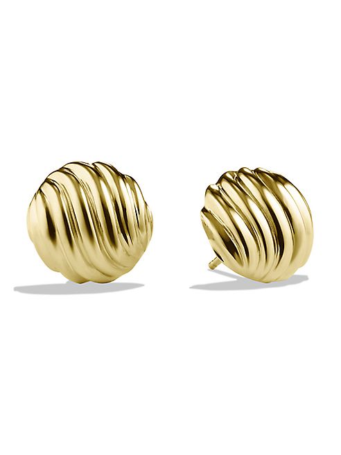 David Yurman - Sculpted Cable Earrings in Gold