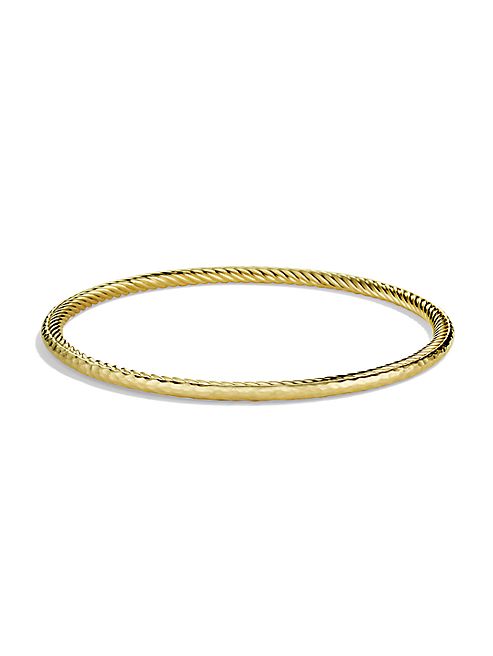 David Yurman - Cable Classics Hammered Bangle in Gold