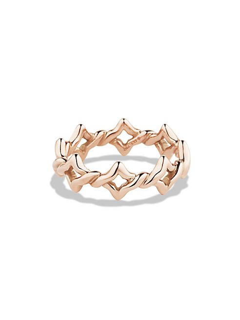 David Yurman - Venetian Quatrefoil Stacking Ring in Rose Gold