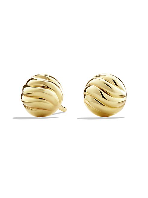 David Yurman - Sculpted Cable Stud Earrings in Gold