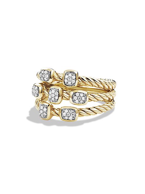 David Yurman - Confetti Ring with Diamonds in Gold