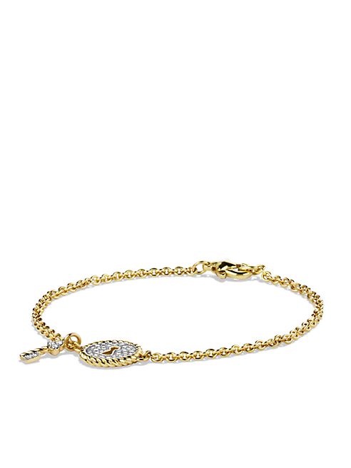 David Yurman - Cable Collectibles Lock Bracelet with Diamonds in Gold