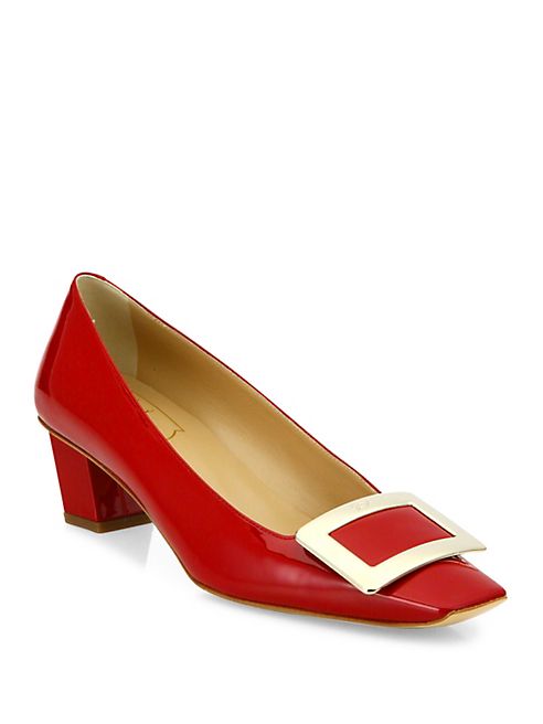 Roger Vivier - Decollette Belle Vivier Patent Leather Pumps