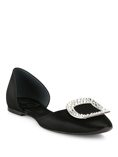 Roger Vivier - Ballerine Chips Satin d'Orsay Flats