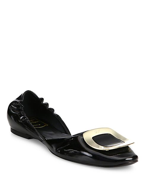 Roger Vivier - Ballerine Chips Patent Leather d'Orsay Flats