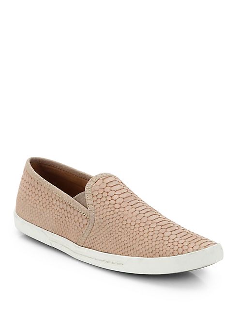 Joie - Kidmore Crocodile-Embossed Leather Sneakers