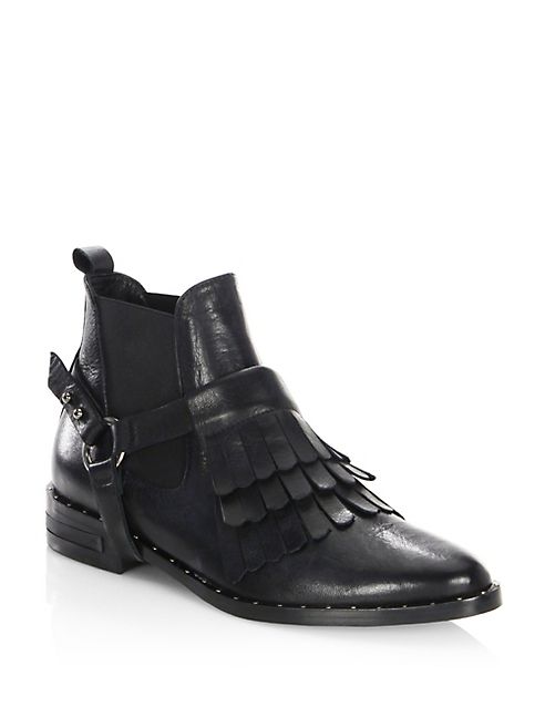 FREDA SALVADOR - Leather Kiltie Chelsea Booties