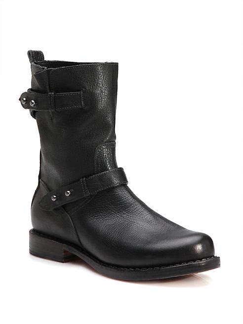 Rag & Bone - Leather Moto Ankle Boots