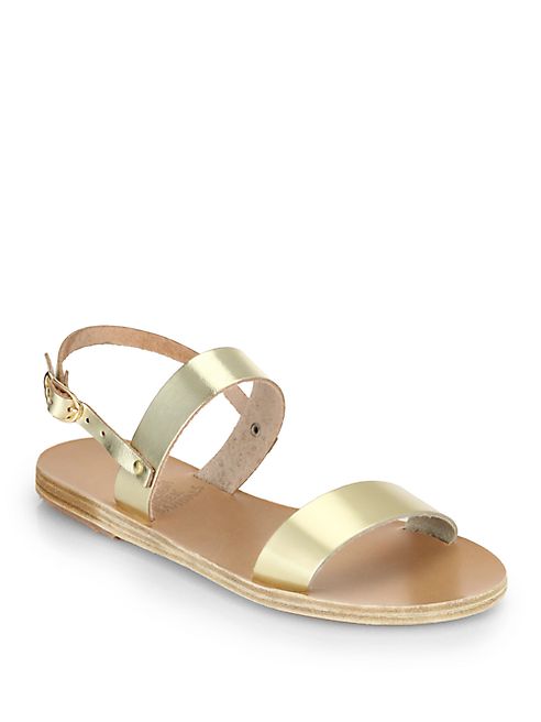 Ancient Greek Sandals - Clio Metallic Leather Sandals