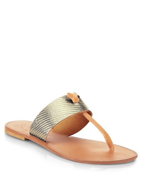 Joie - Nice Metallic Leather Thong Sandals