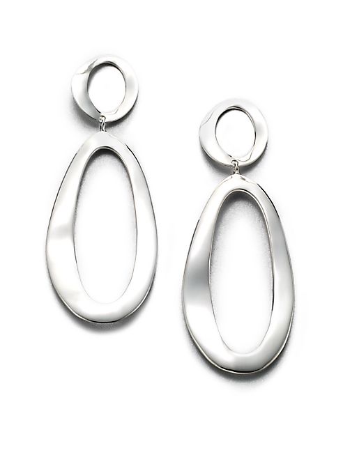 IPPOLITA - Glamazon Sterling Silver Long Wavy Oval Snowman Drop Earrings