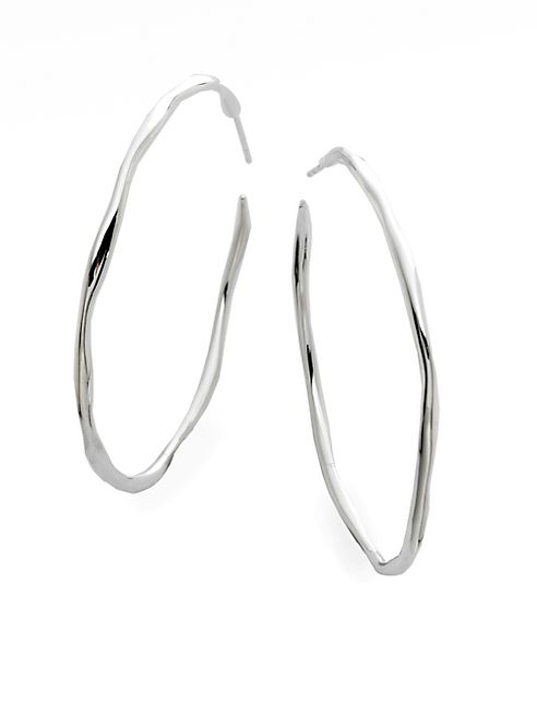 IPPOLITA - Glamazon Scultura Sterling Silver Squiggle #4 Hoop Earrings/2