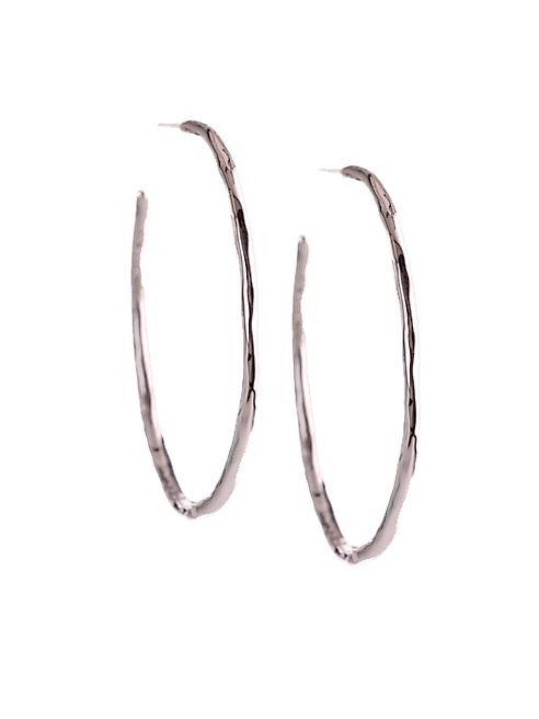 IPPOLITA - Glamazon Sterling Silver Squiggle #3 Hoop Earrings/1.7