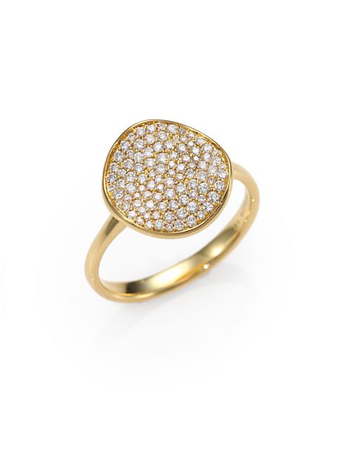 IPPOLITA - Stardust Diamond & 18K Yellow Gold Disc Ring