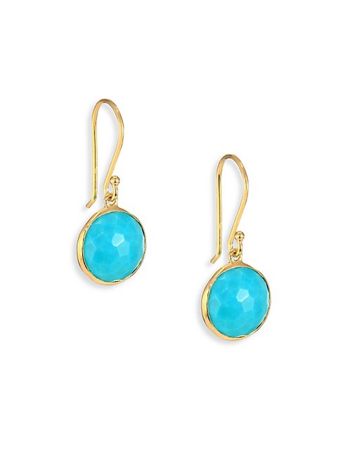 IPPOLITA - Lollipop Turquoise & 18K Yellow Gold Mini Drop Earrings