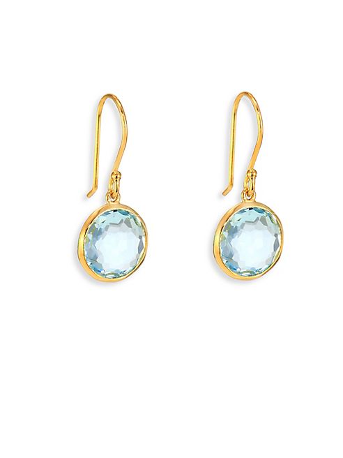 IPPOLITA - Lollipop London Blue Topaz & 18K Yellow Gold Mini Drop Earrings