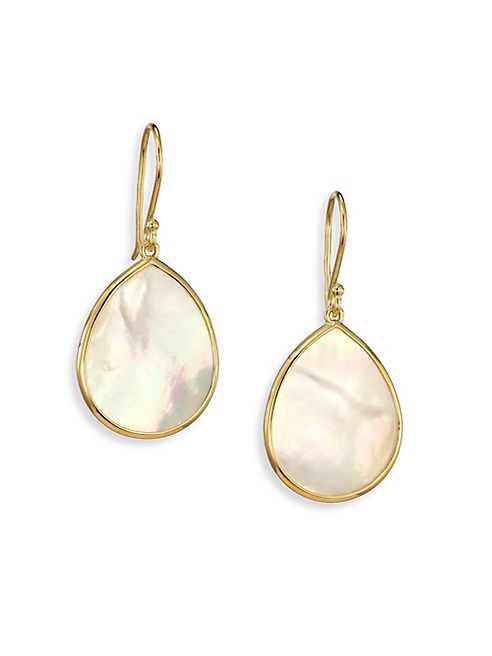 IPPOLITA - Polished Rock Candy Mother-Of-Pearl & 18K Yellow Gold Mini Teardrop Earrings