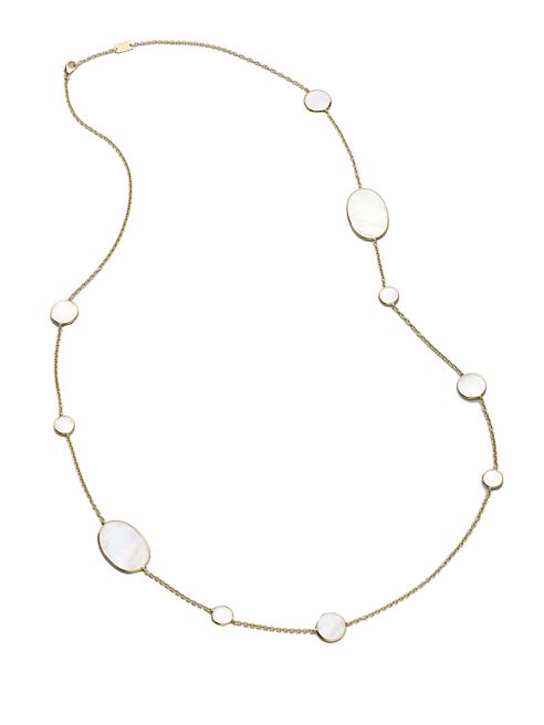 IPPOLITA - Polished Rock Candy Mother-Of-Pearl & 18K Yellow Gold Station Necklace