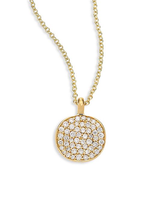 IPPOLITA - Stardust Diamond & 18K Yellow Gold Disc Pendant Necklace