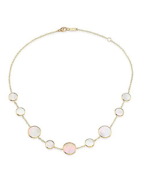 IPPOLITA - Polished Rock Candy Mother-Of-Pearl & 18K Yellow Gold Station Necklace