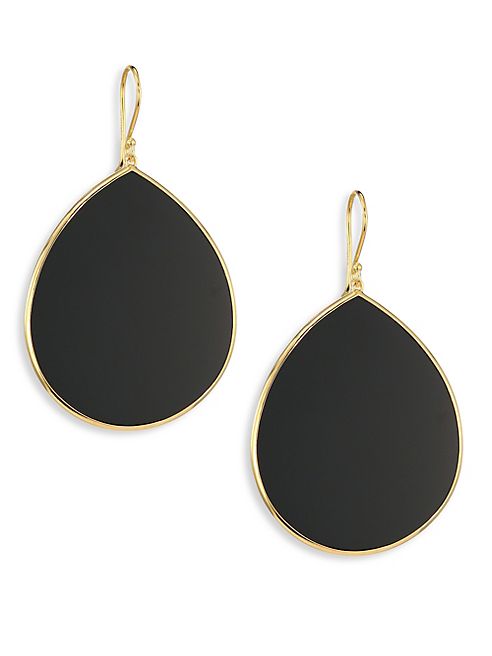 IPPOLITA - Onyx & 18K Yellow Gold Large Teardrop Earrings