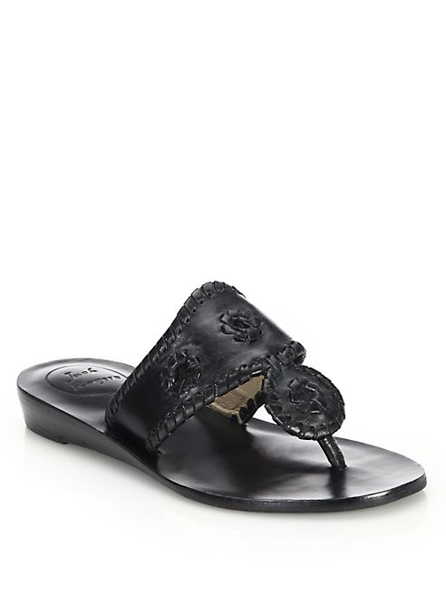 Jack Rogers - Capri Leather Mid-Wedge Sandals