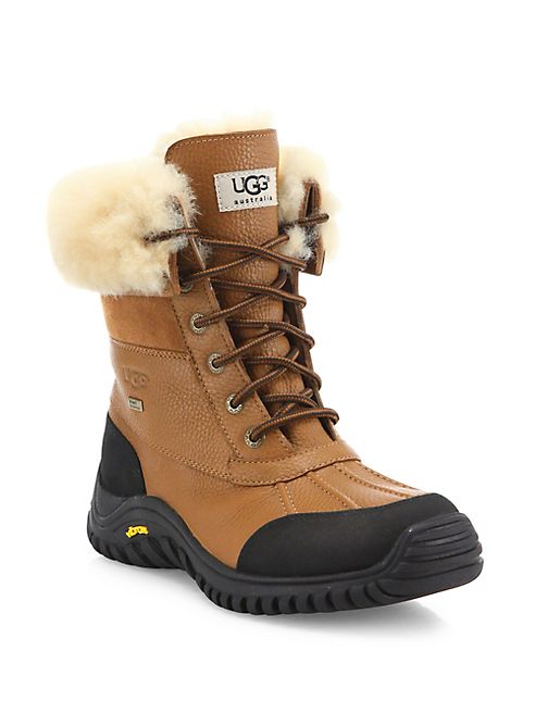 UGG - Adirondack II Lace-Up Shearling-Lined Leather Boots