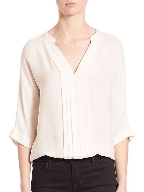 Joie - Marru Pleated Silk Blouse