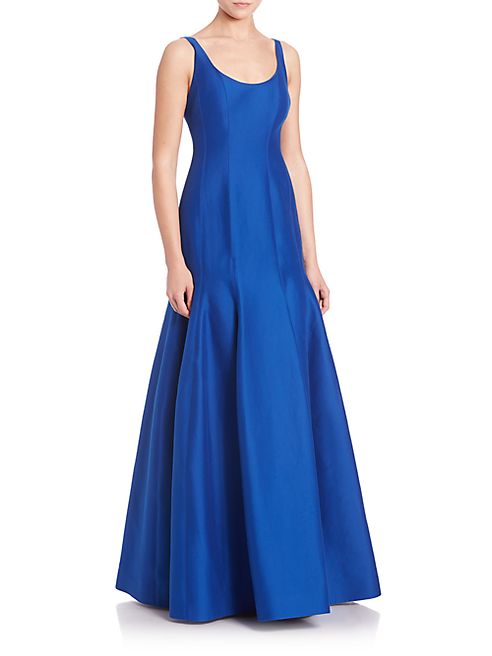 Halston Heritage - Flared Jacquard Gown