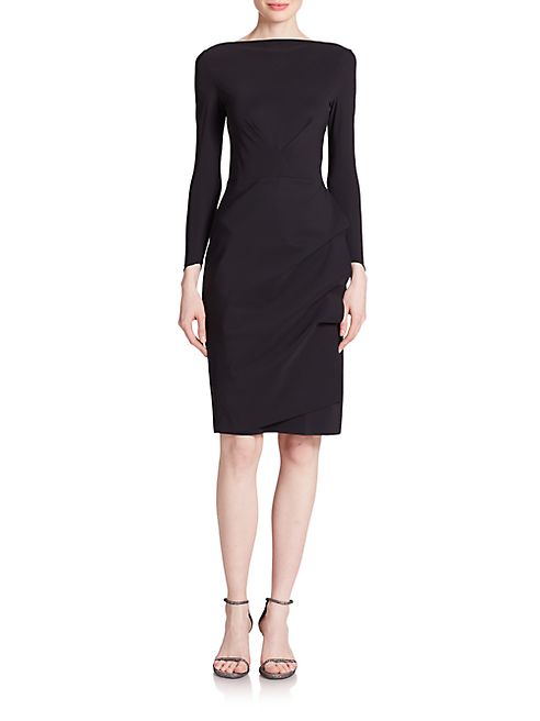 La Petite Robe di Chiara Boni - Cassandre Wrap-Effect Boatneck Dress