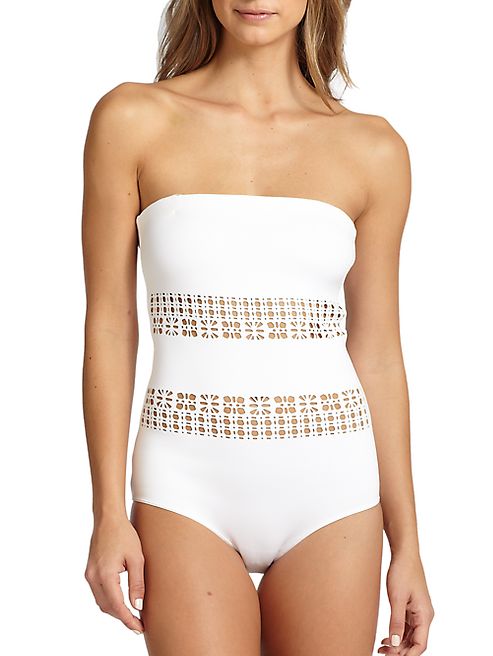 Clover Canyon - One-Piece Laser Bandeau Swimsuit