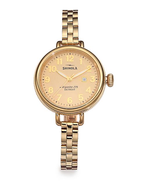 Shinola - Birdy Goldtone PVD Stainless Steel Bracelet Watch