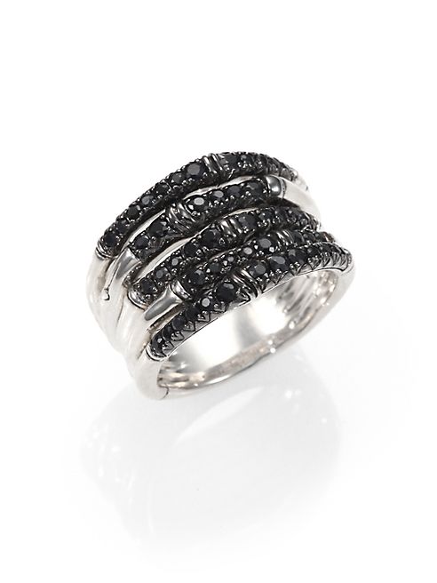 John Hardy - Bamboo Black Sapphire & Sterling Silver Multi-Band Ring