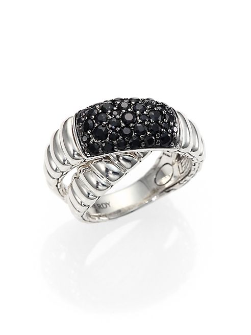 John Hardy - Bedeg Black Sapphire & Sterling Silver Crossover Ring