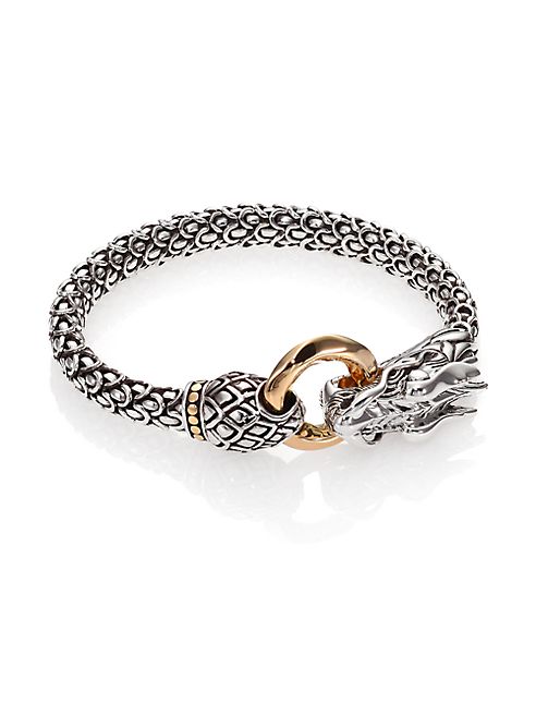 John Hardy - Naga 18K Yellow Gold & Sterling Silver Dragon Bracelet