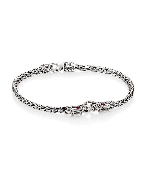 John Hardy - Naga Ruby & Sterling Silver Classic Chain Bracelet